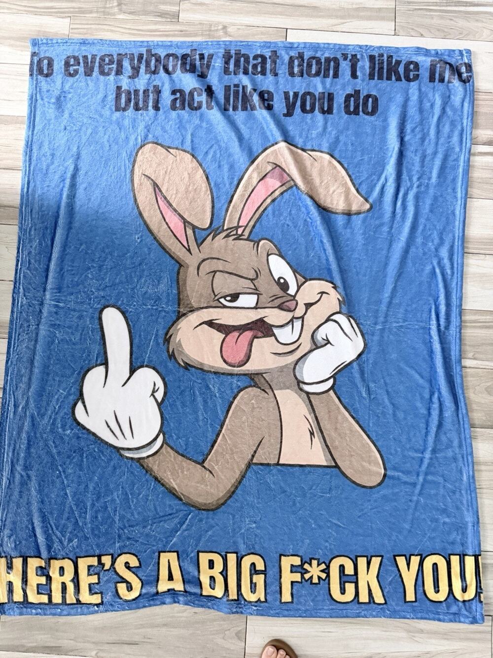 Plush Flannel Blanket Bugs Bunny Character “50 X 60 Brand New